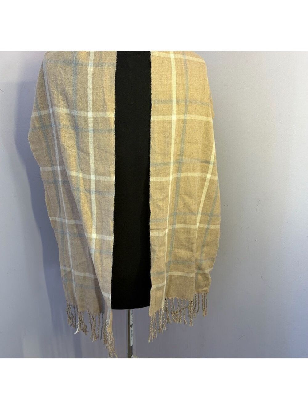 Calvin Klein Beige and Blue Scarf